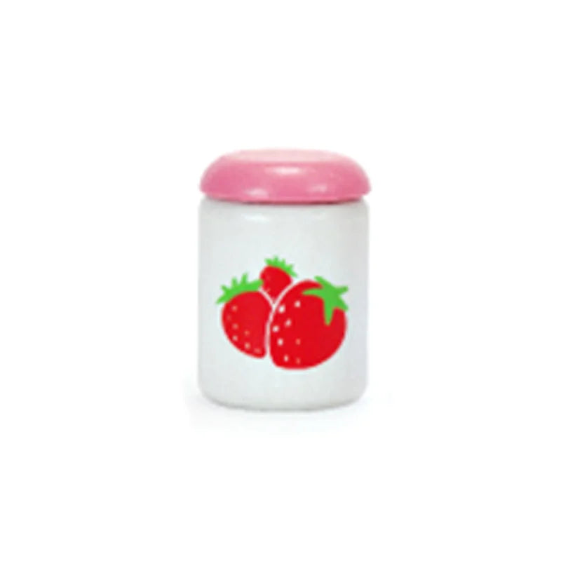 Wooden Baby Kitchen Toys 3D Play House Model 3D Play House Sauce Bottle Honey Strawberry Educational Toy Gift