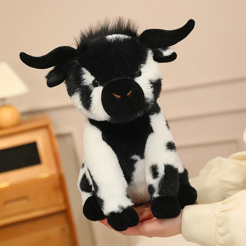 New 1pc 30cm Treasuringu New Highland Cattle Stuffed Toys Highland Cow Plush Toy Soft Animals Fluffy Doll Birthday Gift For Kids