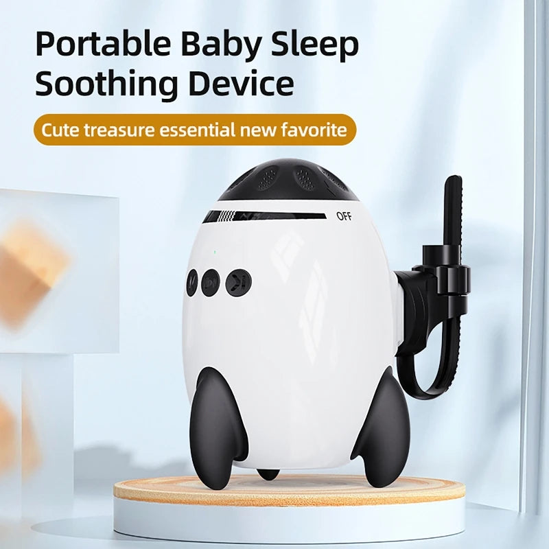 Baby Stroller Rocker Sound Machine Portable White Noise Sleep Aid Vibrating For Baby Soothing Natural Sounds Bluetooth Speaker