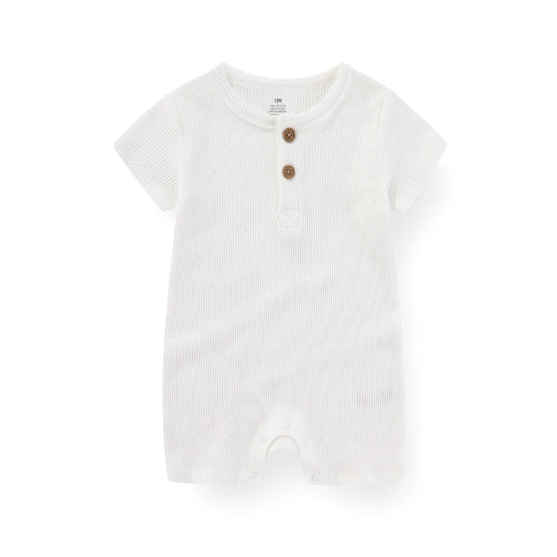 Kiddiezoom Unisex Short Sleeve Cotton Baby Romper Four Seasons One Piece Jumpsuit Newborn