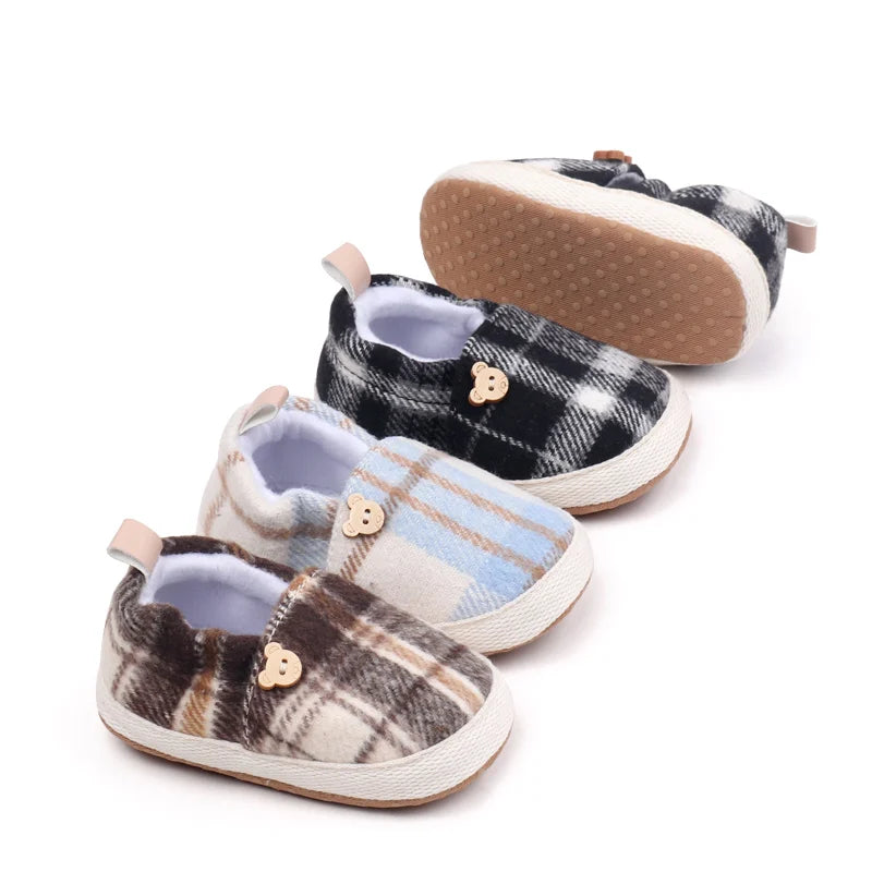 2025 Spring And Autumn Baby Boys And Girls First Walking Toddler Shoes With Fashion Color Block Design And Soft TPR Sole