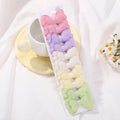 BABY BOWS 10Pcs/lot Candy Colorful Bowknot High Quality Cotton Printed Hair Clip Girls Kids Bangs Hairgripes Accessories