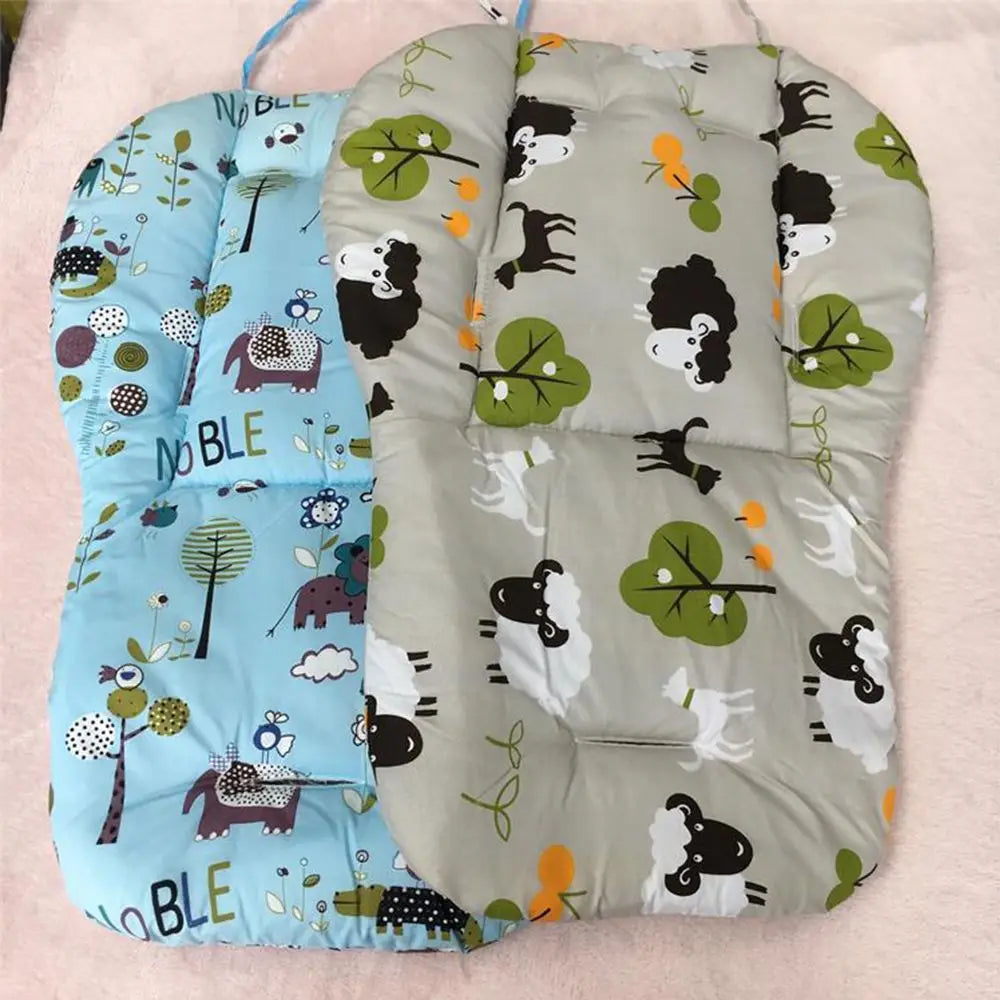 Print Universal Chair Pad Cart Mat Baby Warmer Liner Mat Cotton Stroller Cushion Cotton Mat Stroller Mat Stroller Accessories