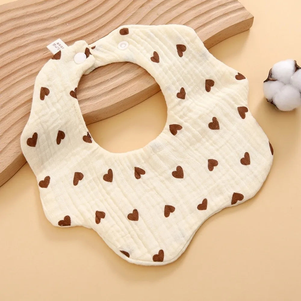 Babies Accessories Baby Bib 6 Layer Cotton Waterproof Soft Feeding Bib Cartoon Saliva Towel Newborn