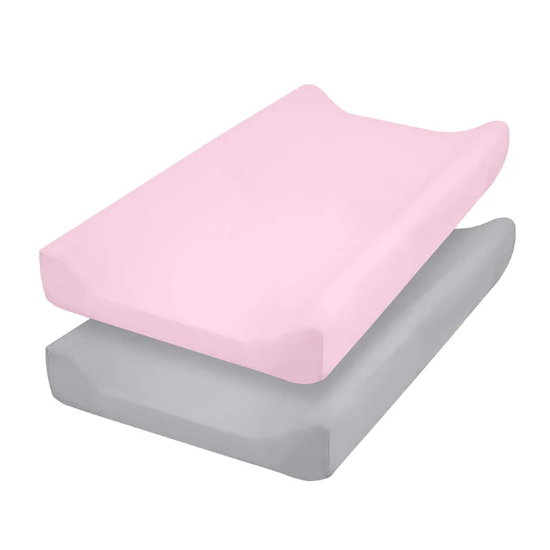 2-Pack Changing Pad Cover Set Ultra Soft Breathable Microfiber For Baby Fits Most Changing Pads
