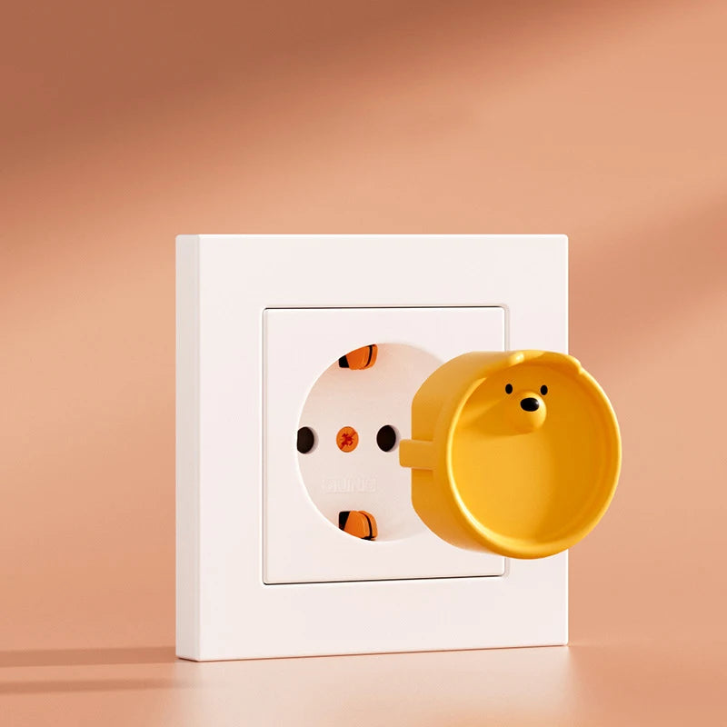 5Pcs Baby Safety Protection Socket Protective Cover for European Standard Socket Electric Shock Prevention Dust Protection Cover