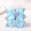 2Pcs/lot 3.9inch big bows hair bangs clip for little girls cartoon party headdress sweet polka dot bow hair clip set