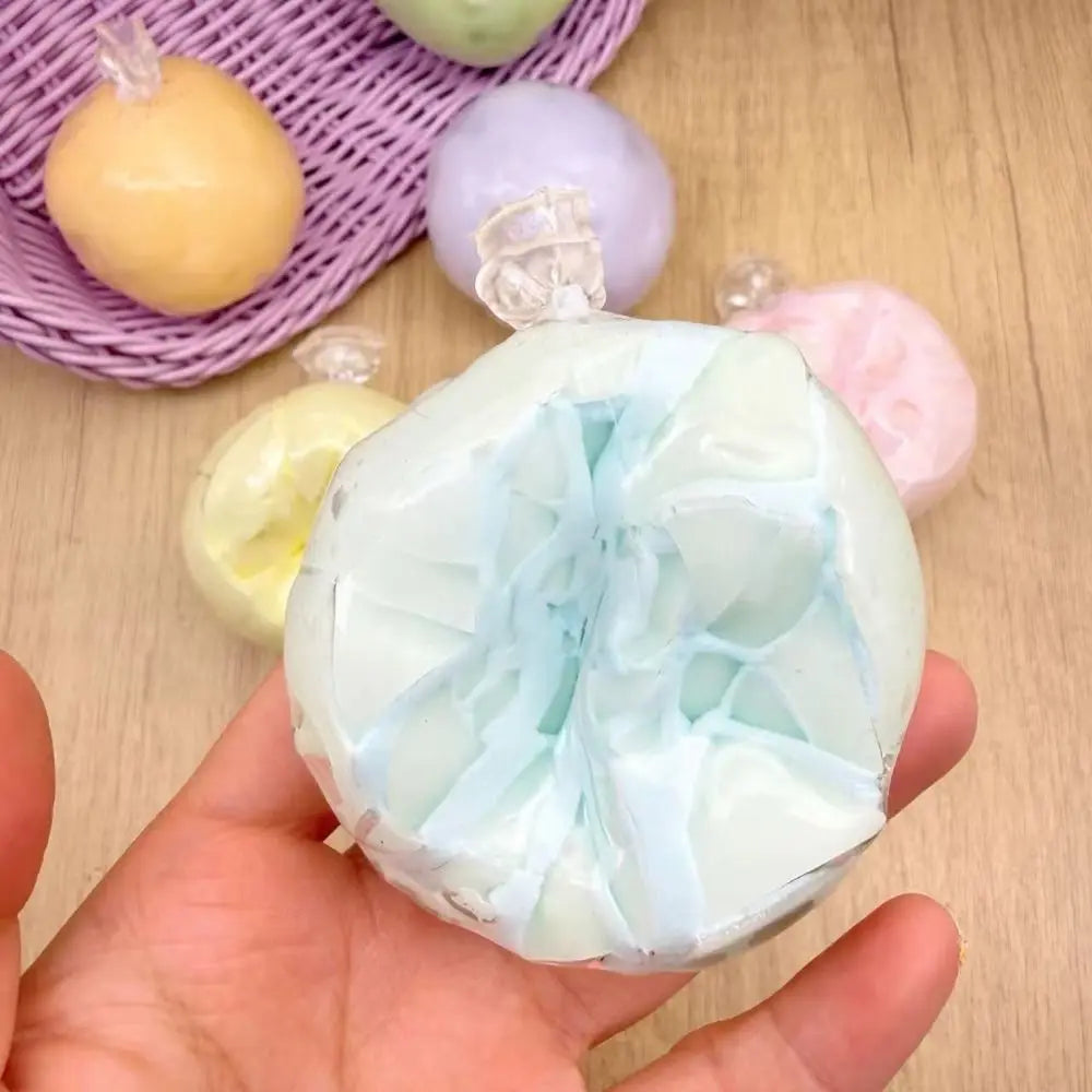 Boys Girls Hand Relax Crispy Skin Ball Squishy Toy Handmade Sensory Fidget Ball Colorful Pinch Cracking Wax Ball Friend Party