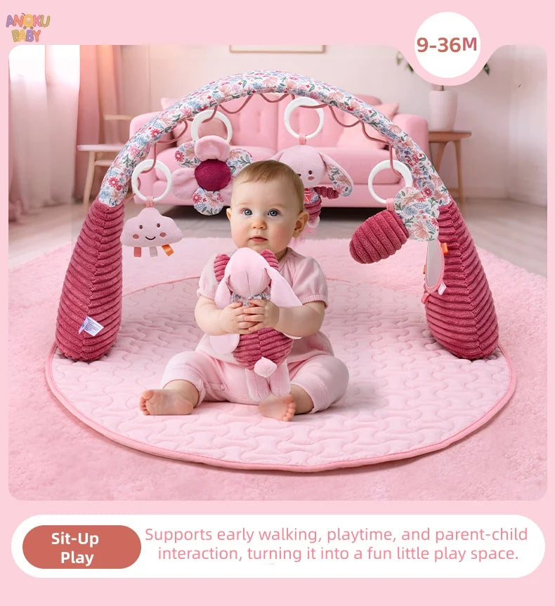 3 in 1 Baby Activity Gym Thickened Educational Fitness Frame for Children Foldable Infant Tummy Time Play Mat Stable Baby Toys