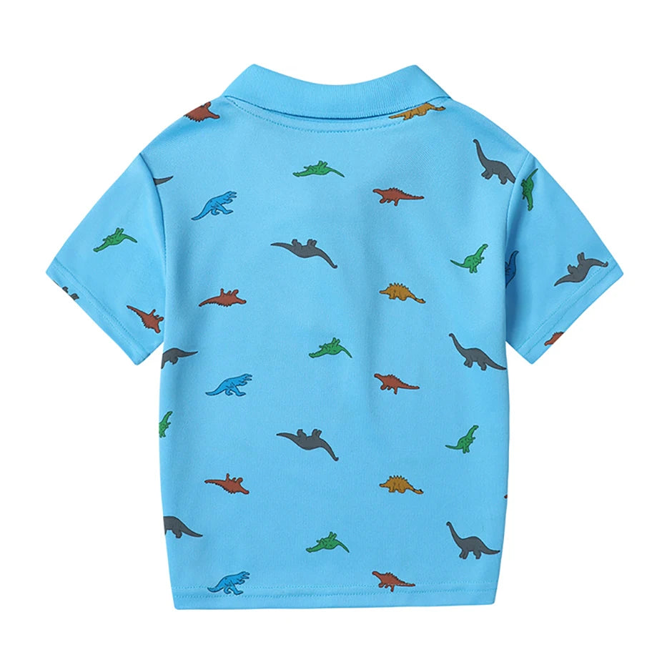 1/3 Pack Children's Summer Dinosaur Printed Multicolor POLO Shirt Boys Casual Fashion Prince T-shirt Joker Comfortable Lapel T