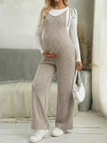 Maternity Women's Two Piece Pants Outfits with Long Sleeve Top and Wide Leg Ribbed Lounge Set for Casual Daily Vacation Wear