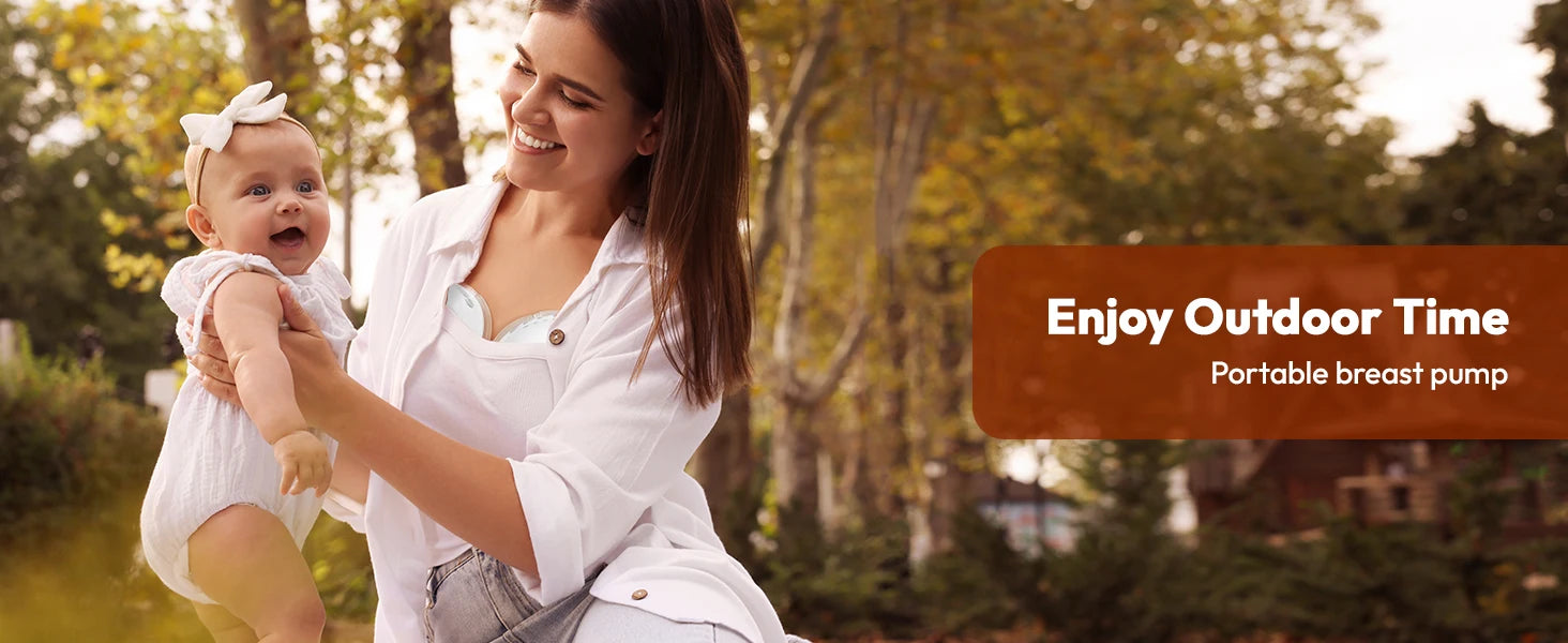 NCVI Wearable Breast Pump,Electric Hands Free Breast Pump with 4 Modes & 9 Levels,21/24mm Flange, Painless Low Noise