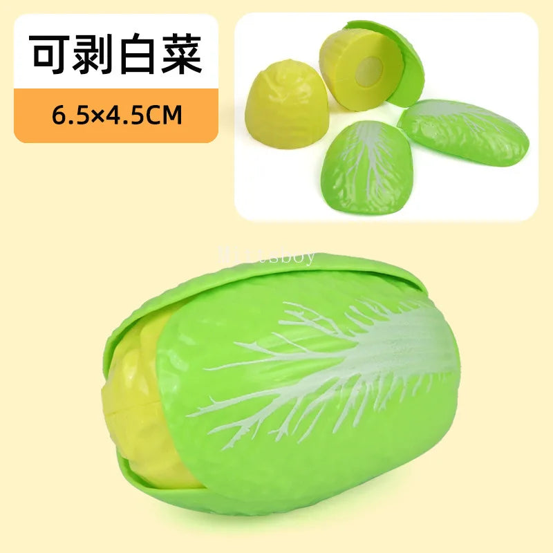Chechele Montessori Simulation Toy 1 Piece Play House Vegetable Biscuit Bread Baking Educational Toy