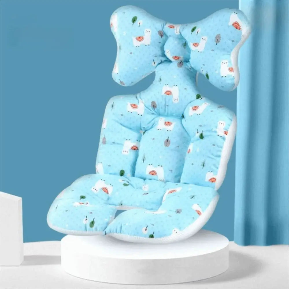 Soft Baby Stroller Cushion Comfortable Breathable Baby Pram Seat Mat Car Seat Cartoon Printed Dining Chair Cotton Pad Toddler