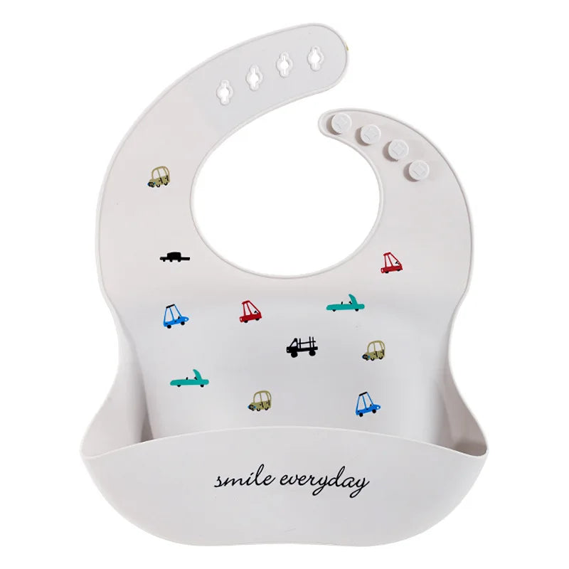Maternal and Infant Products Baby Bib Waterproof Children's Silicone Bib, Baby Saliva Rice Pocket Leave-in Summer