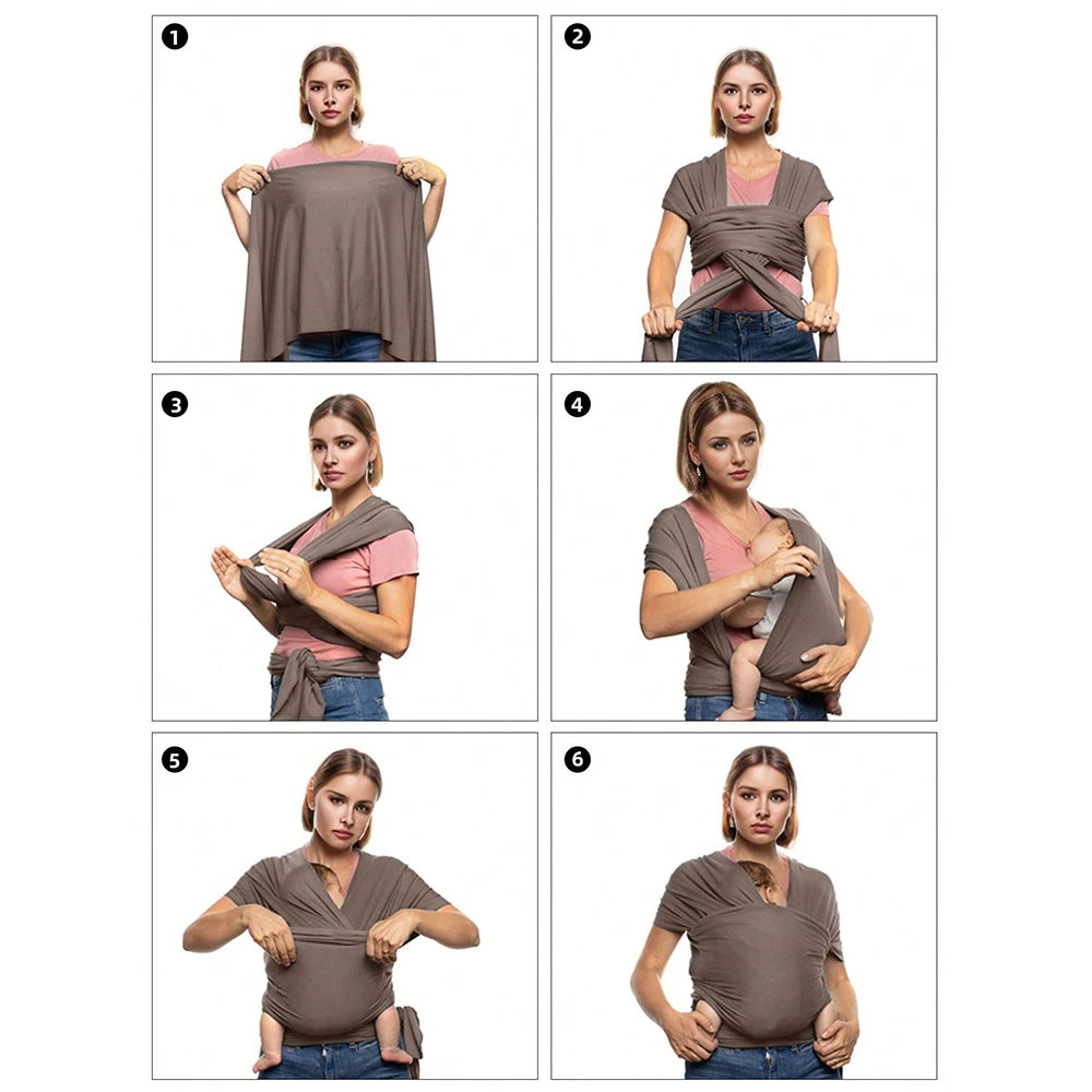 Baby Carrier Newborn 0-24 Months Adjustable Baby Sling Wrap Stretchy Carrier Belt Toddler Multifunctional Portable Warp