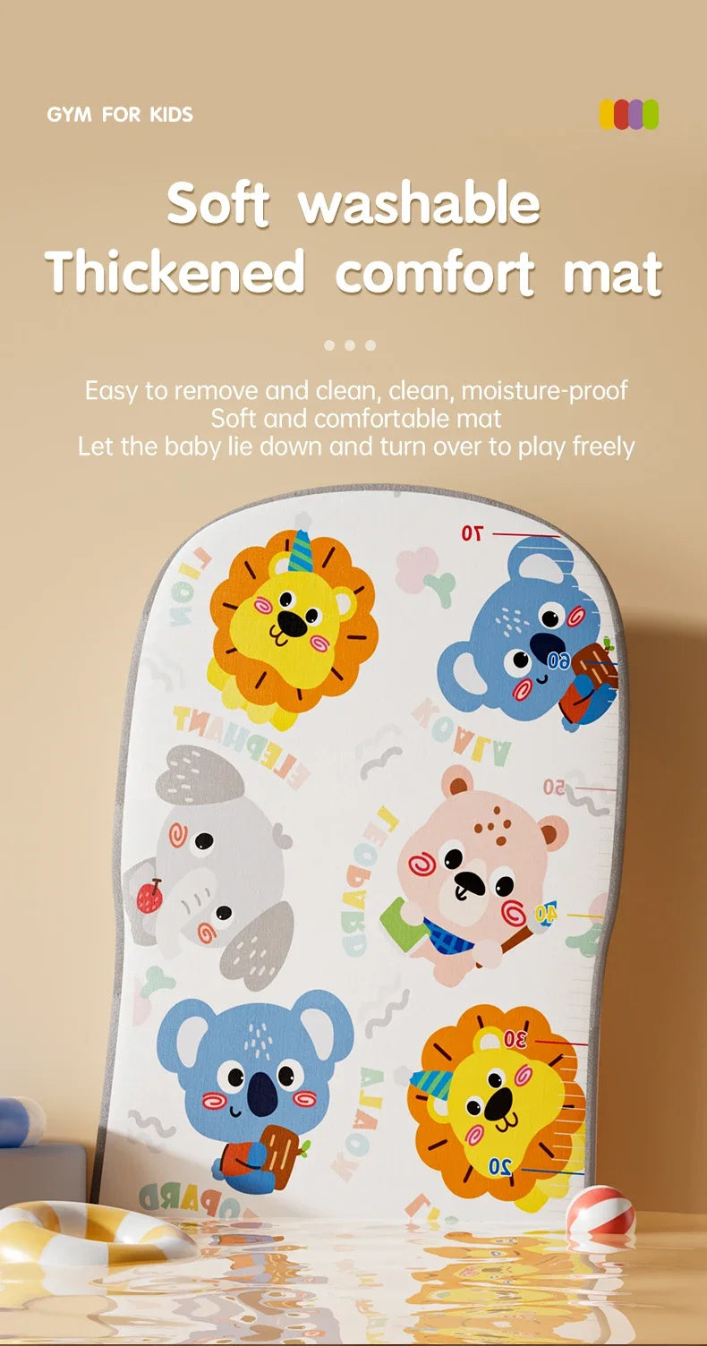 Baby Activity Play Mat with Music & Lights, 5 Detachable Sensory Toys Kick Piano Mat, Tummy Time Game Playmat