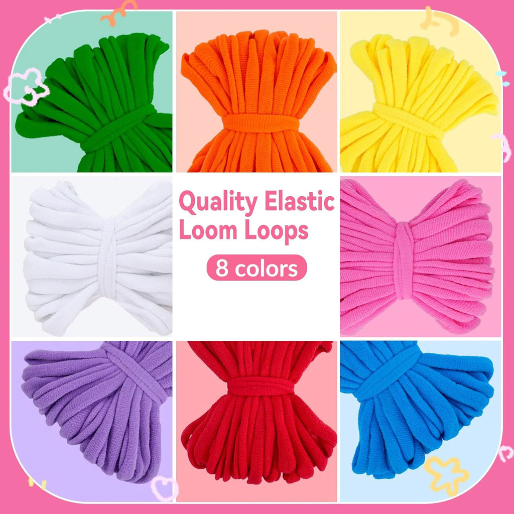 Weaving Loom Kit Toys, DIY Arts and Crafts for Kids and Adults, Ideal Gifts for Girls Ages 5 6 7 8-12 13, Easy Potholder Loom Kn