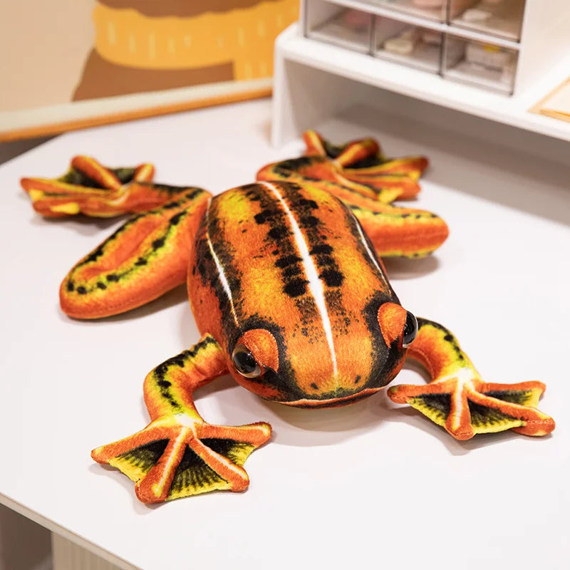 Simulation Cute Green Yellow Frog Plush Toy Super Soft Stuffed Animal Realistic Fun Frog Doll Baby Toys Gift Toy For Kid Girl