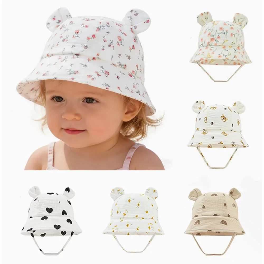Summer Baby Sun Hat 0-1 Year Old Baby Sunshade Cap Fisherman Hat Infant Breathable Sun Hat Outdoor Beach Hat Boys Girls Casual