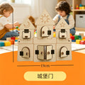 Montessori Busy Board Toddlers Wooden Sensory Activity  LED Switch Gears Maze Lacing  Fine Motor Skills Learning Set for Kids
