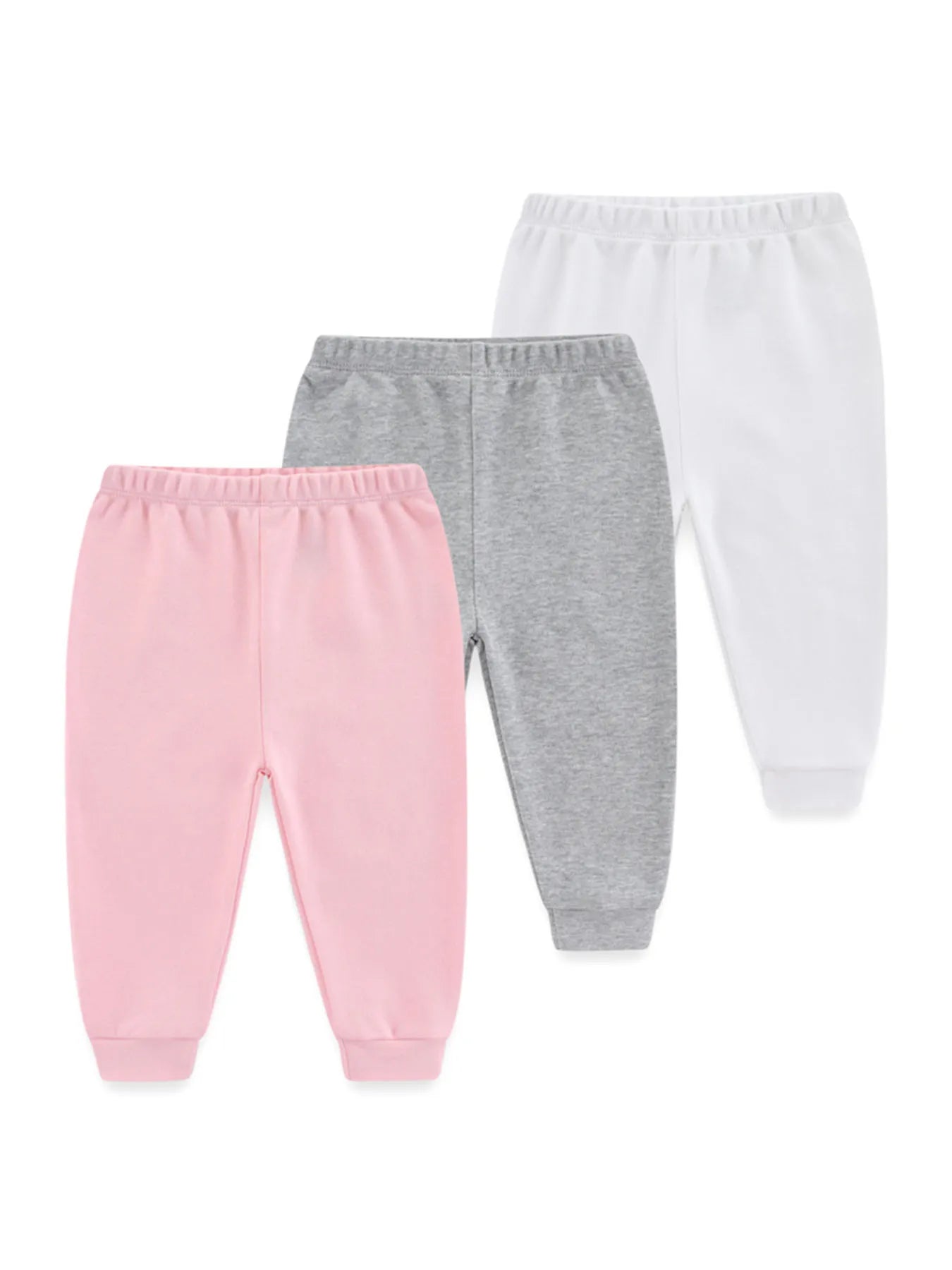 Unisex Solid Color Cotton Baby Pants Set 3 Pcs Lot Infant Toddler Trousers Model 3PcsSet Breathable Cotton For Comfort
