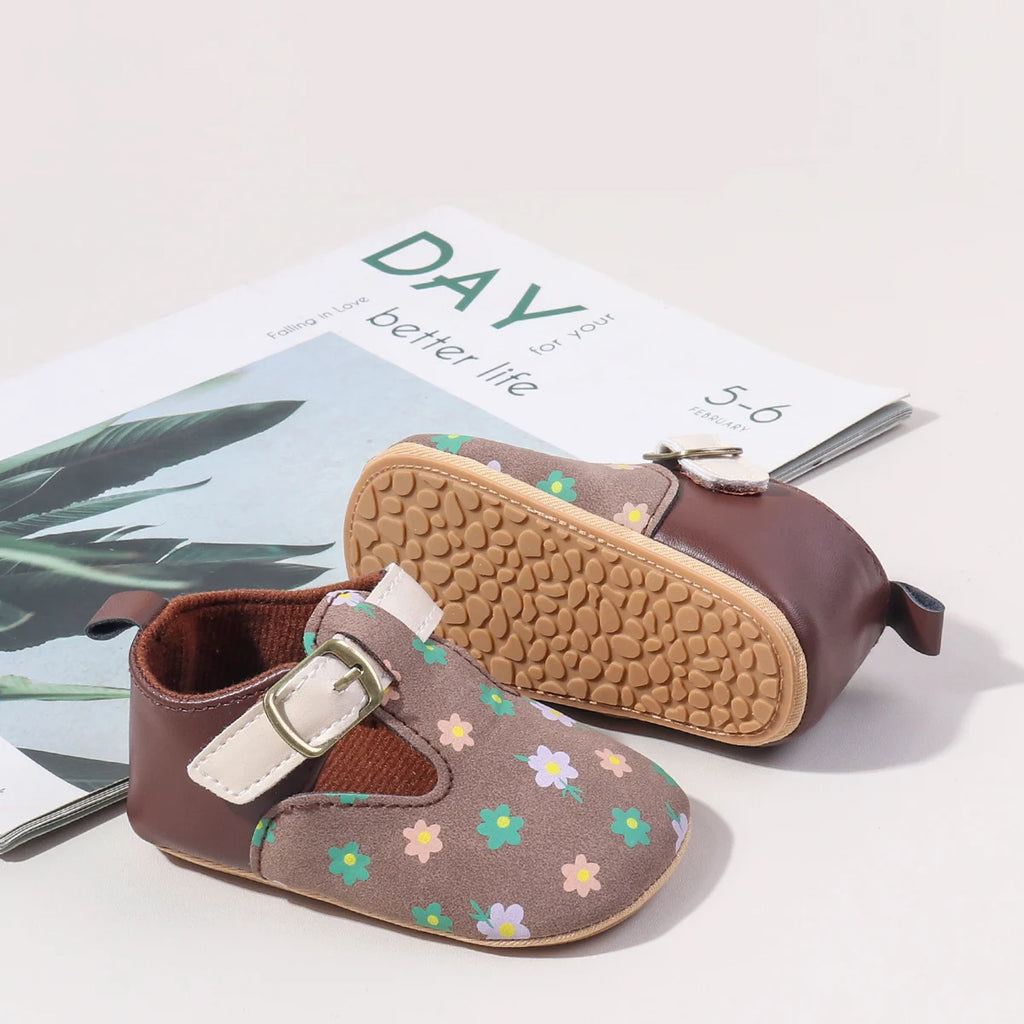 2025 Hot Selling Sping And Autumn Baby Girl's Pre-walking Casual Beautiful Toddler Shoes For 0-18M With Flower And TPR Sole