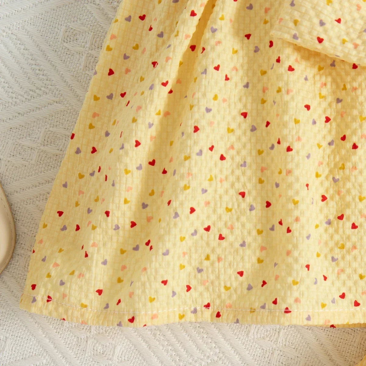 2pc/Set Baby Girl Set Summer Love Polka Dot Bow Top Shorts Girls' Clothing Cute Beach Children's Set