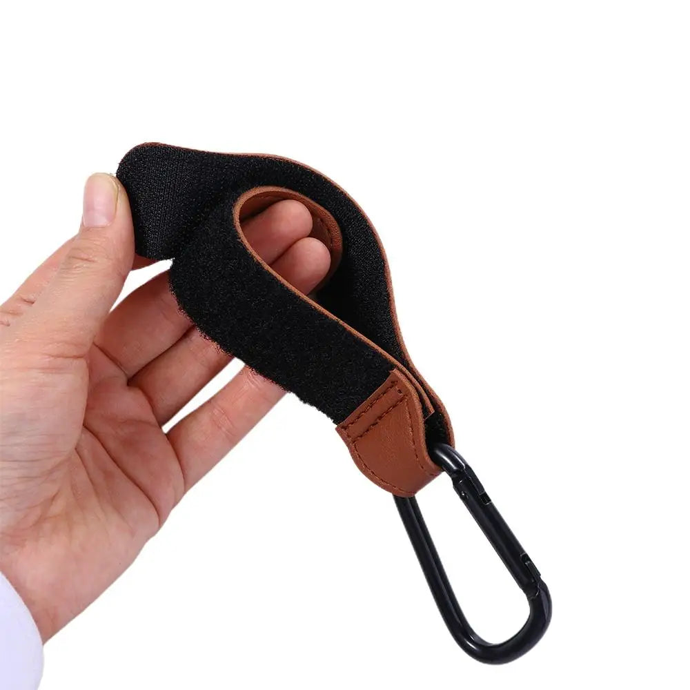 Portable Aluminum Alloy Carabiner Hanging Bags PU Leather Stroller Hooks Clips Cart Organizer Pram Hook Baby Bag Stroller Hook