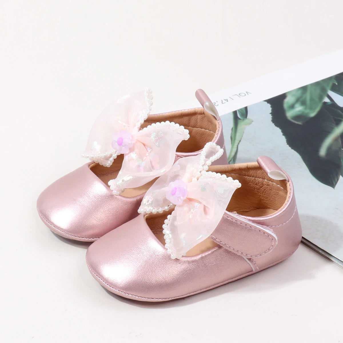 Spring Early Season New Style Rubber-Soled Anti-Slip Girls' Low-Top Toddler Shoes Stylish And Simple Front-Facing Shoes