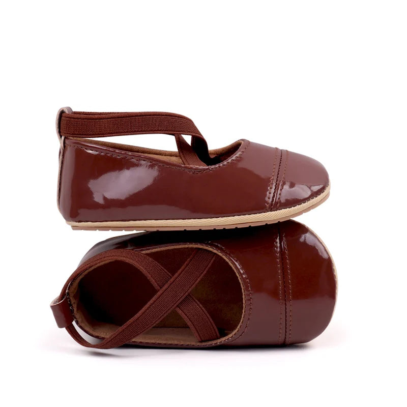 2025 Spring And Autumn Baby Girls First Walking Outdoor Toddler Shoes With High Quality PU Leather For 0-18M Baby Princess Shoes