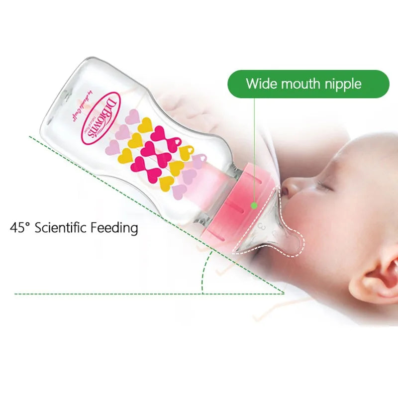 Dr. Brown's newborn baby bottle / 150ML  270ML  / wide diameter/Color printing children's milk bottle