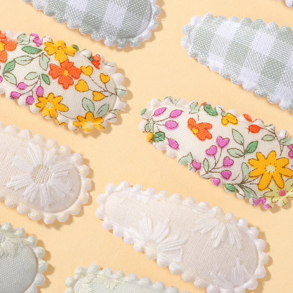 BABY BOWS 16Pcs/set Sweet Mini Hair BB Hairclips Set for Kids Girls Lovely Hairbangs Barrette Fresh Printing Hairgripes Gift Set