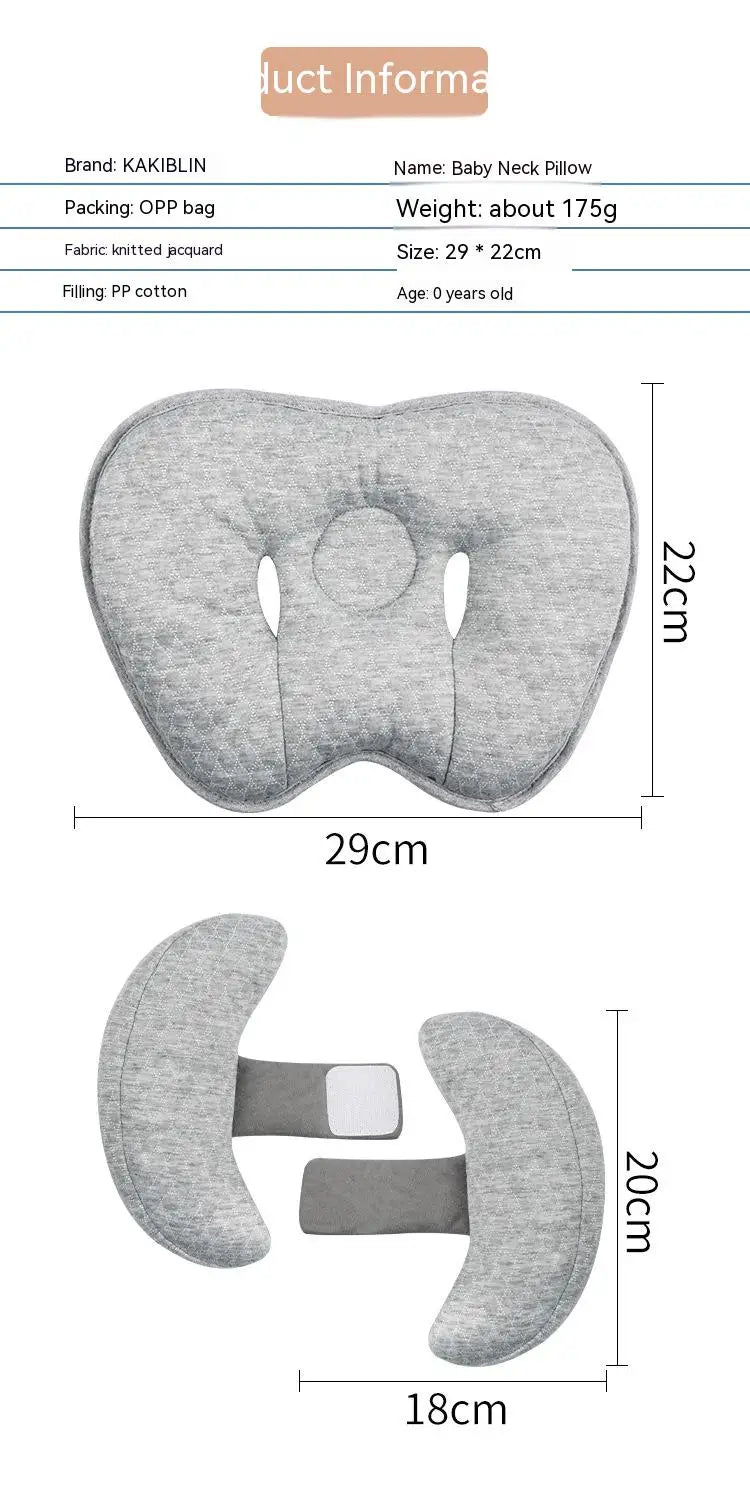 Baby Pillow Stroller Baby Head and Neck Support Pillow U-shaped Headrest Body Fixation Anti Roll Children's School Cushion