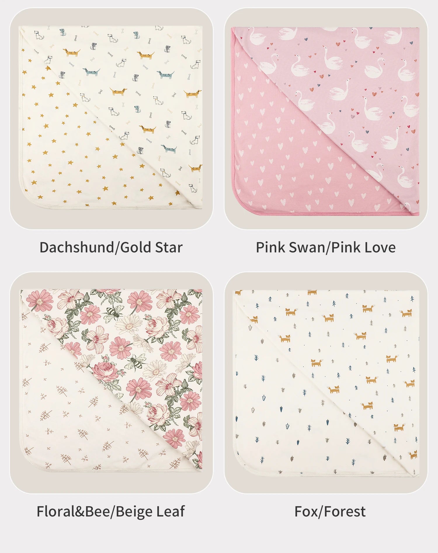 INSULAR Child Cotton Cover 2-layer Infant Swaddling Quilt Kid Nap Blanket Breathable Baby Blanket Skin-friendly Multi-functional
