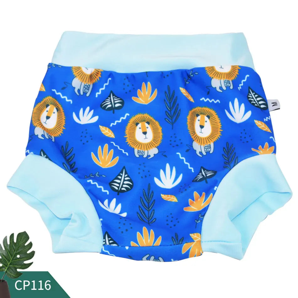 Eezkoala Newborn Baby Swimming Diaper High Waist Nappies Washable Cloth Swim Diaper