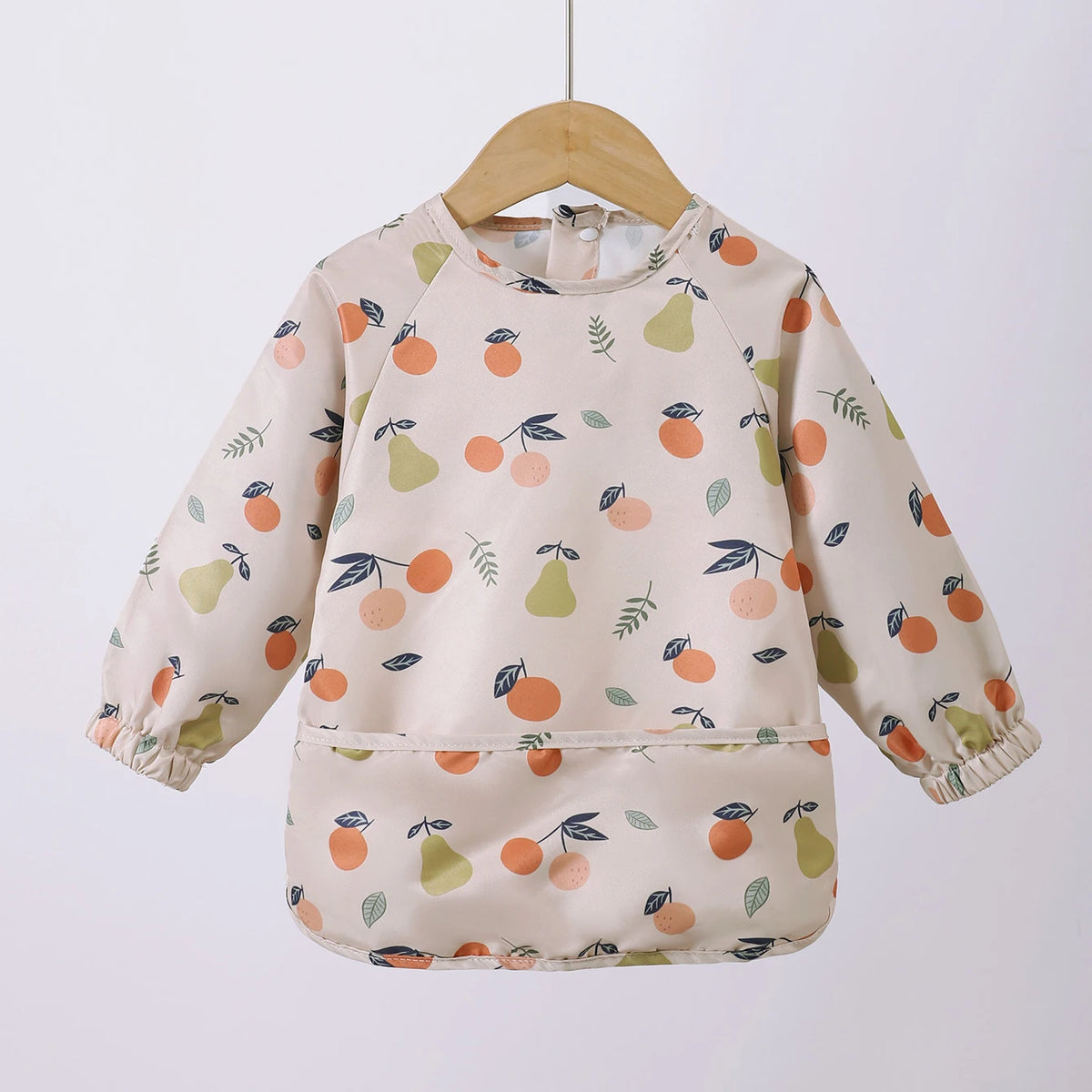 Danish Long-Sleeved Reversible Feeding Bib For Babies Keeps Clothes Clean Waterproof Model DK01