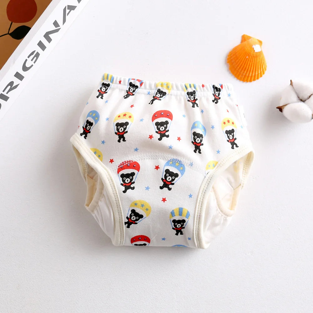 Cotton Baby Training Pant Reusable Gauze Diaper Waterproof Cloth Diaper Baby Study Pants Washable Nappies Diapering