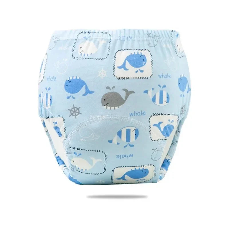 Baby Cartoon Potty Training Pant Washable Reusable Soft Cotton Cloth Diaper for Toddler Boy Girls Breathable Cotton Diaper Nappy