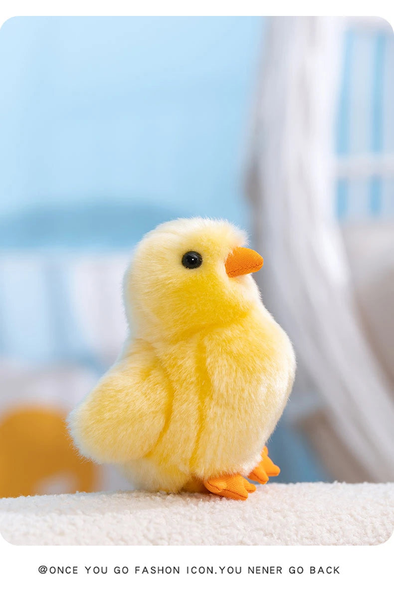 Hot Realistic Doll Yellow Plush Toy Artificial Animal 13cm Collection Toy Simulation Chick Doll Animal Stuffed Kid Birthday Gift