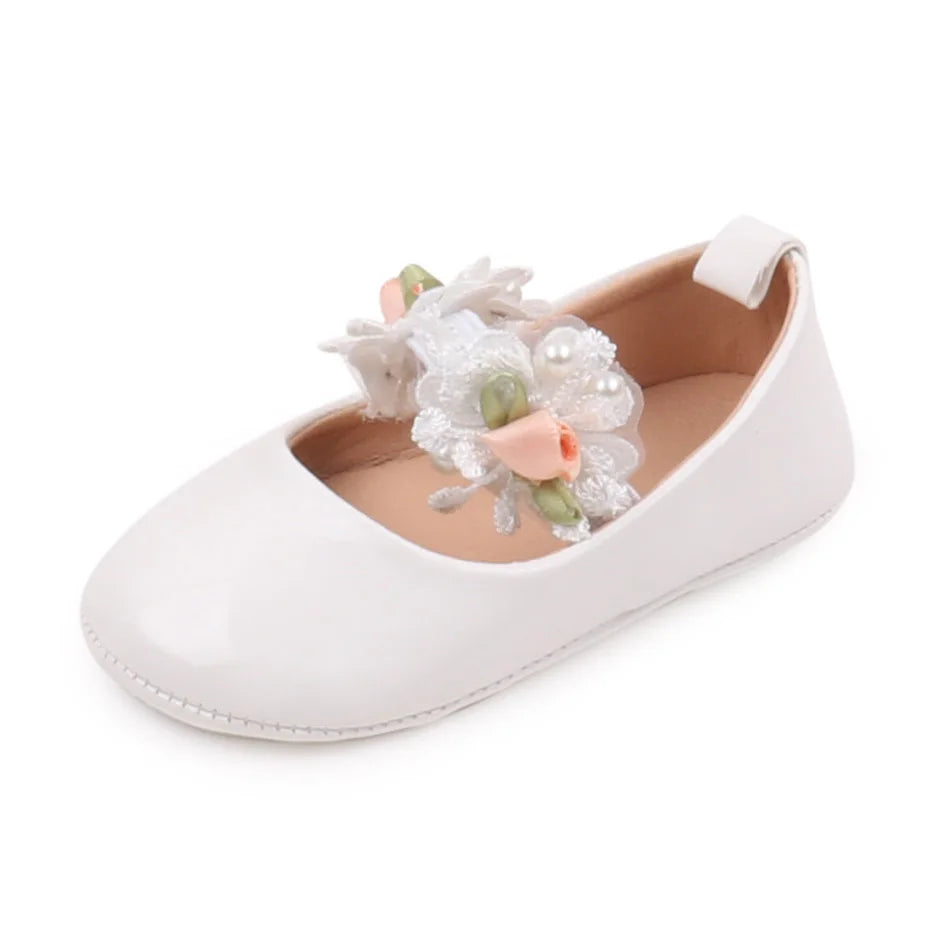2025 Spring and Summer Baby Girl Shoes High Quality PU and TPR Anti-slip Sole Beautiful Flower Mary Jane Style Fashion Sandal