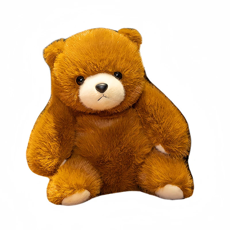 Kawaii Brown Bear Plush Toys Soft Stuffed Animal Pillow Polar Bear Comfort Doll for Back to School Anime Birthday Gifts