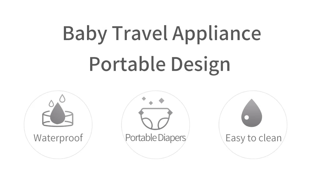 Portable Baby Changing Mat:Infant Multifunction Diaper Changing Pad for Newborns-2-in-1 Waterproof Changing Pad with Storage Bag