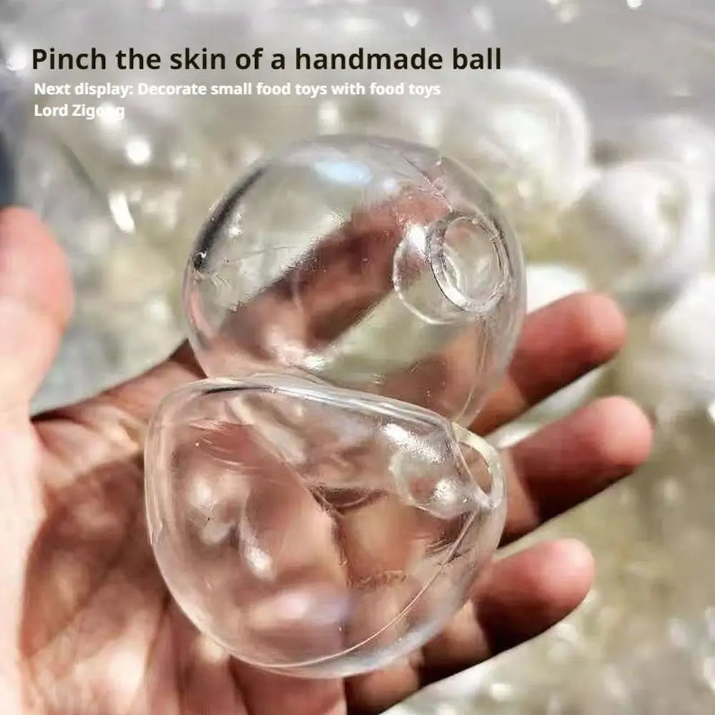 DIY Empty Ball Shell for Handmade Squishy Toy Clear Soft Rubber Skin for Maltose Squeeze Ball Creative Stress Relief Toy