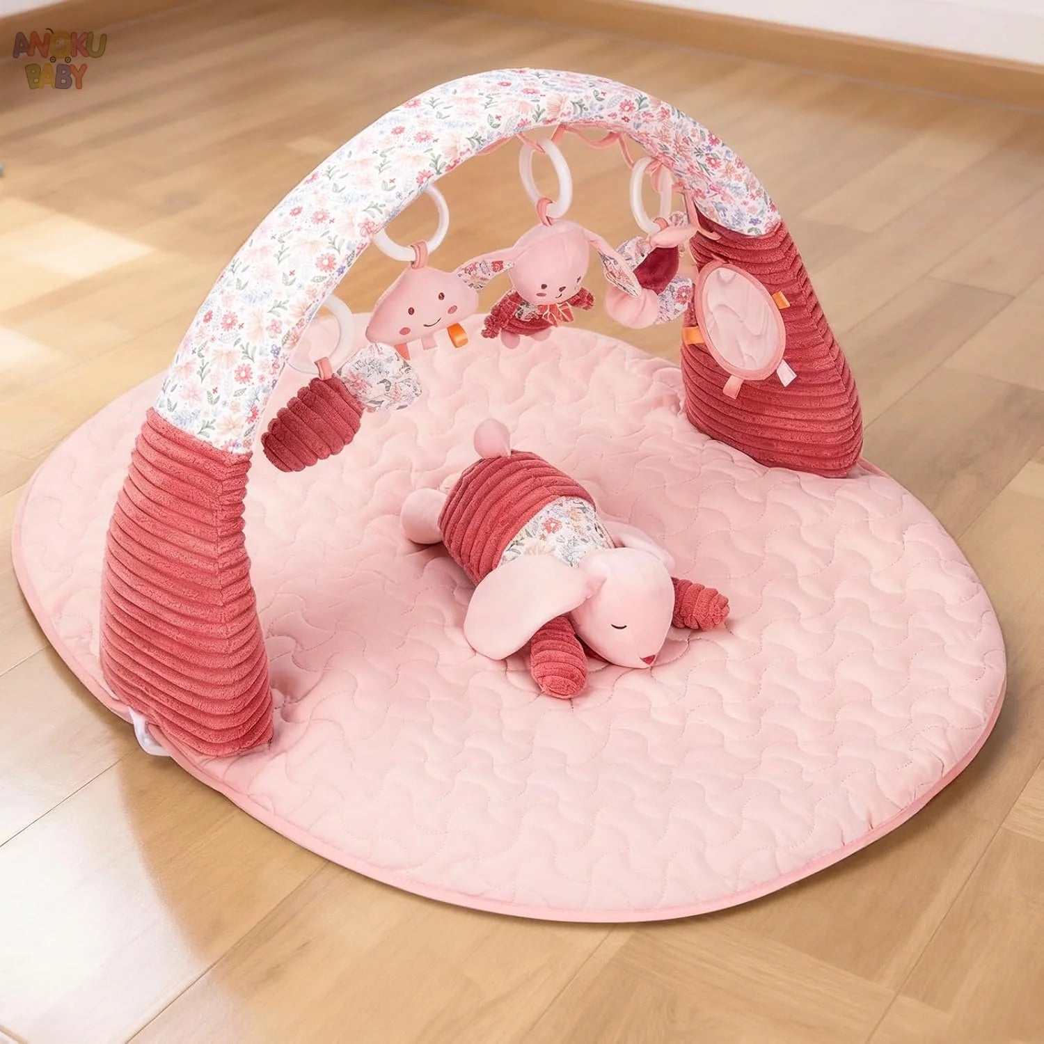 3 in 1 Baby Activity Gym Thickened Educational Fitness Frame for Children Foldable Infant Tummy Time Play Mat Stable Baby Toys