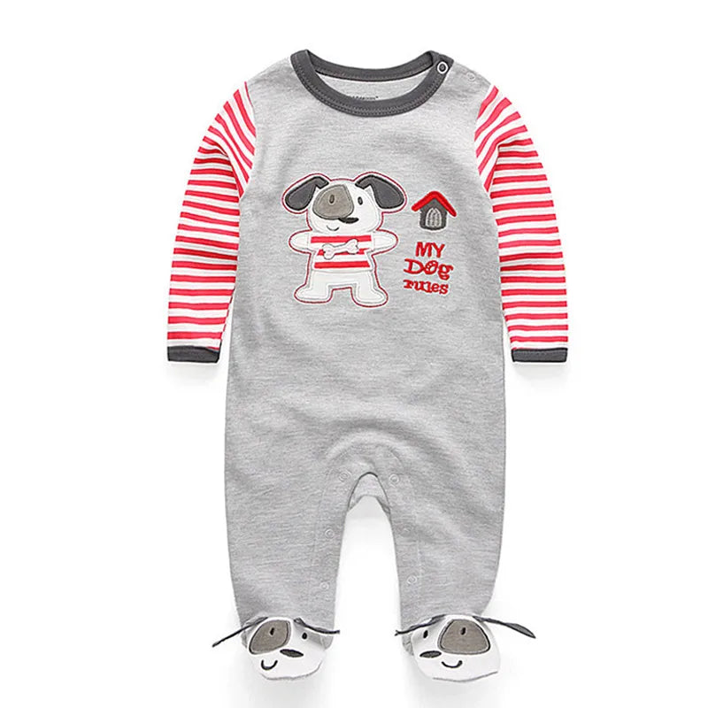 1-Piece Fashion Classic Long Sleeve Causal Baby Boy Girl Rompers Soft Unisex Newborn Jumpsuits 0-12 Months Clothing