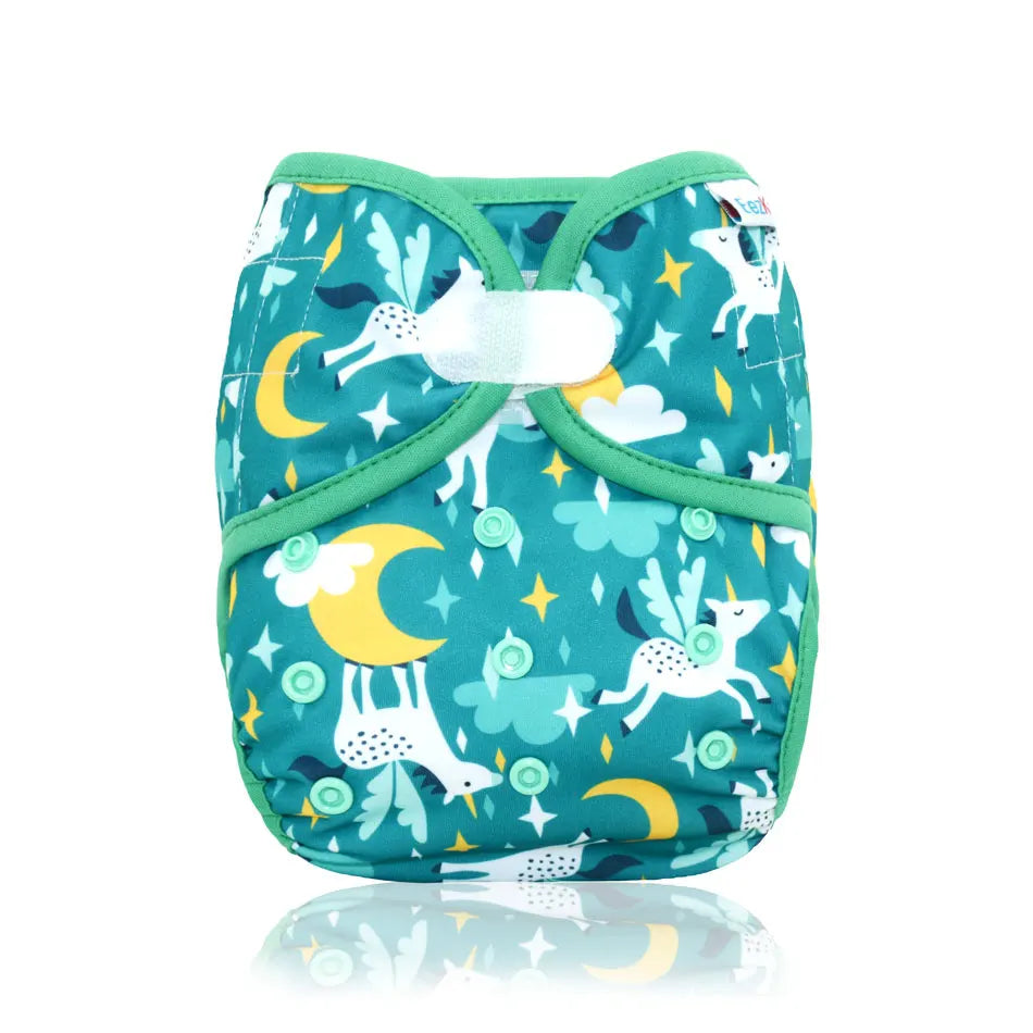 EezKoala One Size Cloth Diaper Cover Waterproof Reusable Pocket Diaper Hook Loop Closure