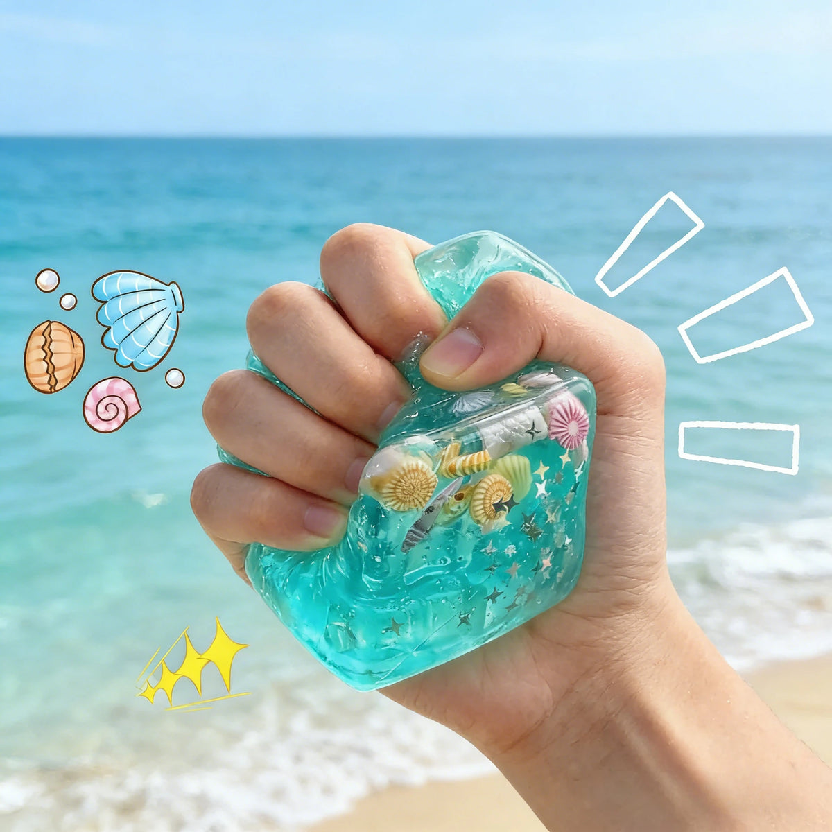 Adult Squishy Ocean Stress Balls Autism Sensory Toys for Stress And Anxiety Relief Maltose Water Ball Fidget Toys Bulk Gift