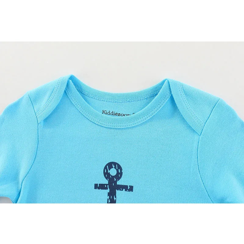 Cartoon 3-Piece Spring Autumn Long Sleeve Newborn Baby Boy Girl Bodysuits 100%Cotton Soft Infants Clothes