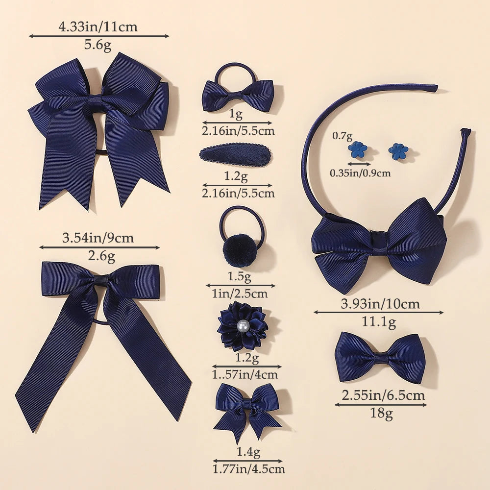 25pcs/set Hair Bows Headbands Hair Clip Hair Ties for Kids Girls Princess Cute Bowknot Hairbands Headwear Hair Accessories Set